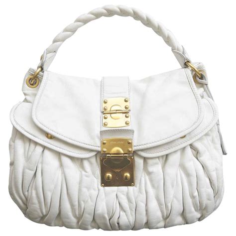 miu miu white handbag|miu handbags official.